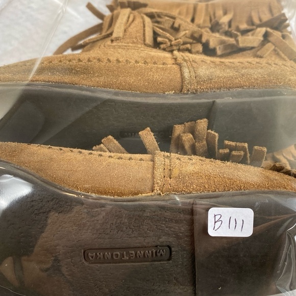 Vintage‎ Minnetonka Women's Suede 3-Layer Fringe Moccasin Coachella Boots Sz 7 - Picture 15 of 15
